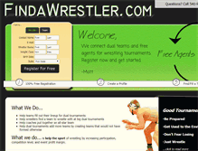 Tablet Screenshot of findawrestler.com